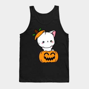 Funny angora cat is in a pumpkin Tank Top